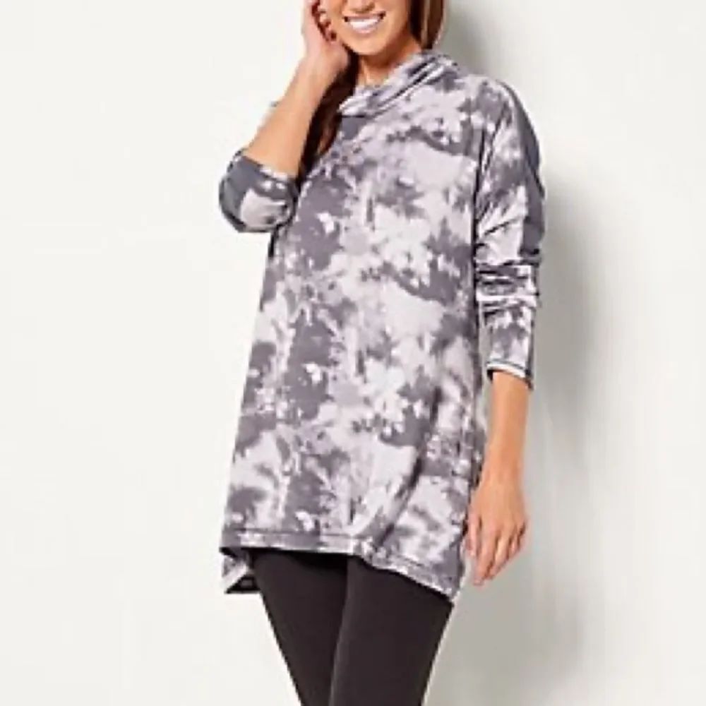 Carole Hochman Feather Soft Cowl Neck Tunic